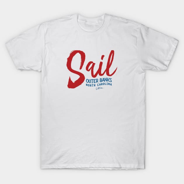 Sail Outer Banks, North Carolina T-Shirt by jcombs